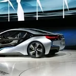 Синий электромобиль BMW i8 VISION 12V,  2 мотора