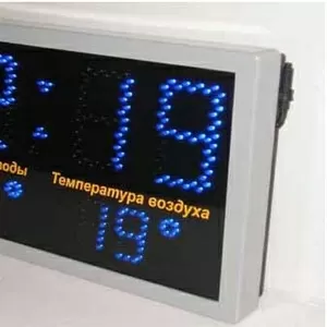 Часы - термометр  светодиодные для улиц,  часовые системы,  табло спорт 