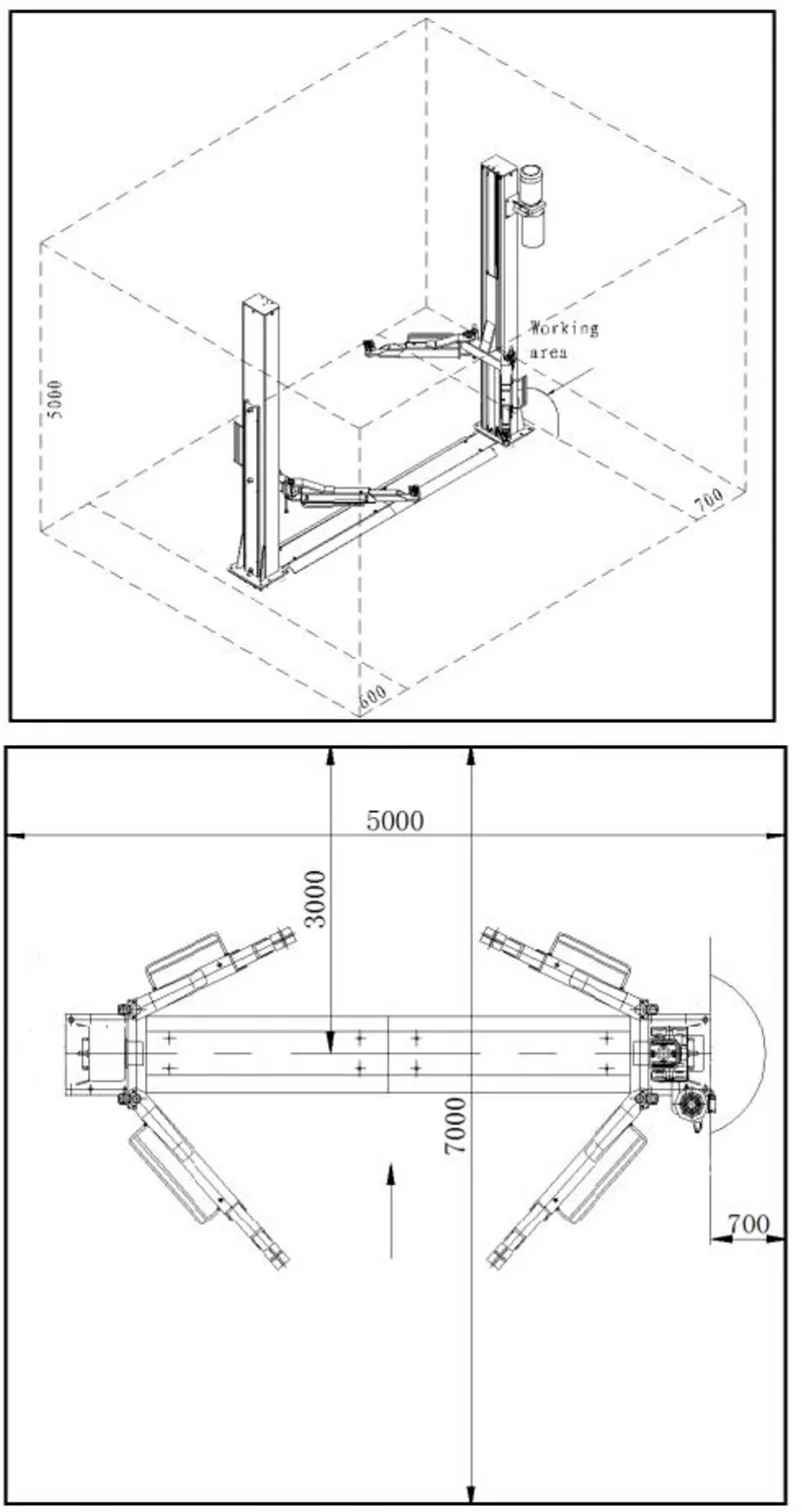 т4 WL -L40 .Подъемник электрогидравлический симетрический  4т. 3