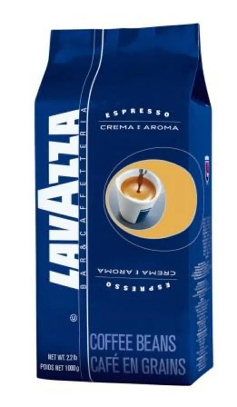 Зерновой кофе  Lavazza Crema e Aroma  (синяя) .  