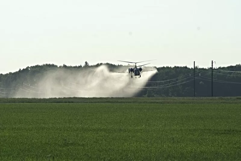 Внесение КАС-32 - агрохимические услуги вертолётами